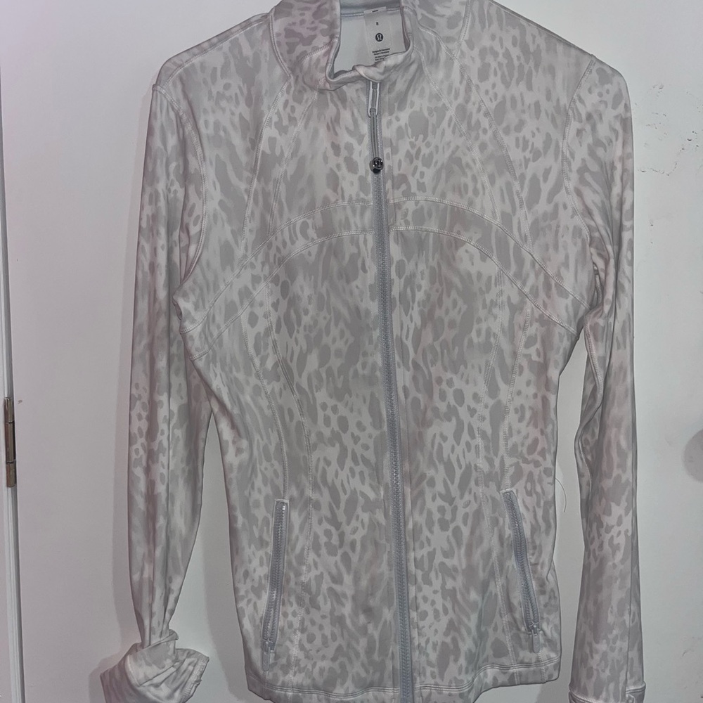 Women's White Leopard Print Jacket